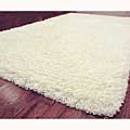 Hand-woven Shag Solo Honey White Rug (3' x 5')