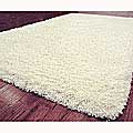 Hand-woven Shag Solo Honey White Rug (7'6 x 9'6)
