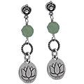Tranquil Lotus Sterling Silver Flower Earring