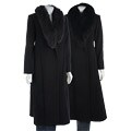 Marvin Richards Cashmere Blend Fox Collar Coat
