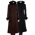 Marvin Richards Cashmere Blend Fox Hood Coat