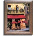 Wicks Three Red Umbrellas Framed Canvas Art