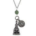 Good Karma Lotus and Buddha 18-inch Necklace