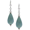 Blue-green Amazonite Teardrop Earrings