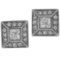 Sterling Silver CZ Stud Earrings