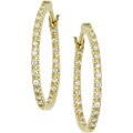 14k Yellow Gold 1/4ct TDW Diamond Hoop Earrings ( H-I, I1-I2 )