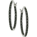 14k White Gold 1/4ct TDW Black Diamond Earrings