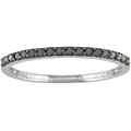 14k White Gold 1/4ct TDW Black Diamond Ring