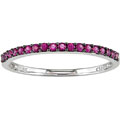 14k White Gold Pink Sapphire Ring