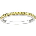 14K White Gold Yellow Sapphire Ring
