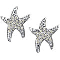10k White Gold 1/5ct TDW Diamond Starfish Earrings (J/K, I2/I3 )