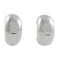 Sterling Silver Domed Huggie Hoop Earrings