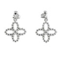 Sterling Silver Flower Bead Earrings