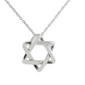 Italian Sterling Silver Star of David Necklace