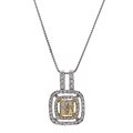14k Two-tone Gold 1/2ct TDW Diamond Pendant