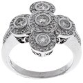14k White Gold 3/4ct TDW Diamond Fashion Ring
