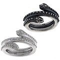 Gerald David Bauman Silver Double-headed Snake Ring