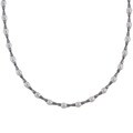 Silver Hourglass and Freshwater Pearl Necklace