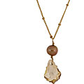 14k Gold Fill Crystal and Pearl 18-inch Necklace