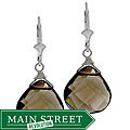 Charming Life Sterling Silver Smokey Quartz Briolette Earrings