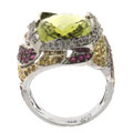 14k White Gold 1/4ct TDW Diamond Multi Gemstone Ring