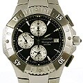 Seiko Men's Black Dial Steel Chronograph Watch