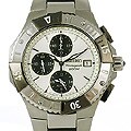 Seiko Men's White Dial Steel Chronograph Watch