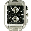 Seiko Men's Black Dial Steel Chronograph Watch