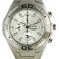 Seiko Men's Silver Dial Steel Chronograph Watch