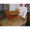 Octagon Folding Table w/ 4 Folding Chairs
