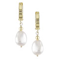 14k Yellow Gold 9-10mm Cultured FW Pearl Drop Earrings