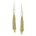 14k Yellow Gold Cultured Freshwater Pearl Earrings (9-9.5 mm)