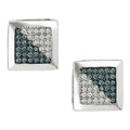 10k Gold 1/5ct TDW Blue & White Diamond Earrings