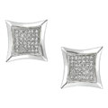 10k White Gold 1/5ct TDW Diamond Earrings