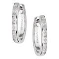 14k Gold 1/2ct TDW Princess Diamond Hoope Earrings ( H-I, I1-I2 )