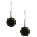 Sterling Silver Olive CZ Leverback Earrings