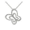 Sterling Silver CZ Butterfly Necklace