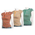 Logos Striped Cap Sleeve Top
