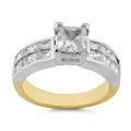 18k Yellow Gold Platinum 2 1/2ct TDW Diamond Ring