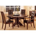 Hudson 5-piece Mocha Dining Room Set with Table