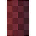 Hand-tufted Red Wool Rug (3'6 x 5'6)