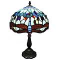 Tiffany Style White DragonflyTable Lamp