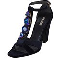Miu Miu Blue Velvet Jewel High Heel Sandals