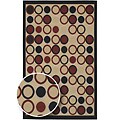 Cafe Series Indoor/ Outdoor Black Rug (6' x 9')