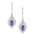 Sterling Silver Amethyst Tanzanite Earrings
