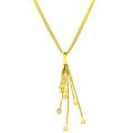 18K Gold Over Sterling Silver CZ Snake Necklace