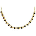 14k Yellow Gold Smokey Quartz & Citrine Necklace