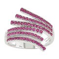 14k White Gold Pink Sapphire Ring