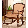 Hand-carved Upholstered Rocker
