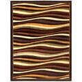 Earth Tones Faux Silk and Wool Rug (7'10 x 10'8)